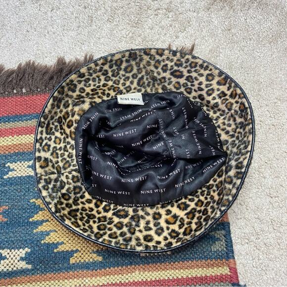 Nine West Y2K Vintage Leopard Print Bucket Hat - Picture 2 of 3